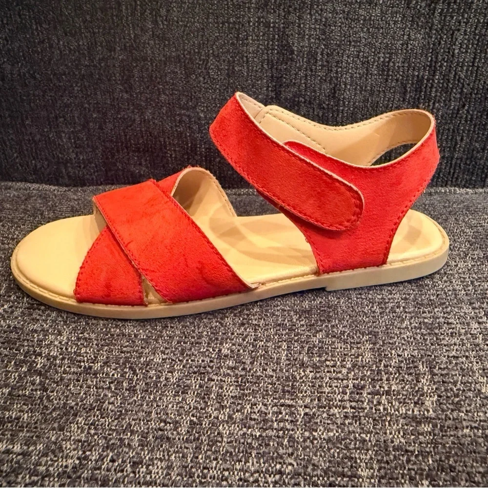 H&M girls Red Cross-Strap Sandals/size 31 (13)